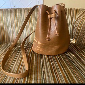 Baggu Brand Leather Bucket Bag